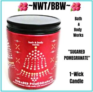 🔥SUGARED POMEGRANITE 1-WICK CANDLE. NEW/BBW